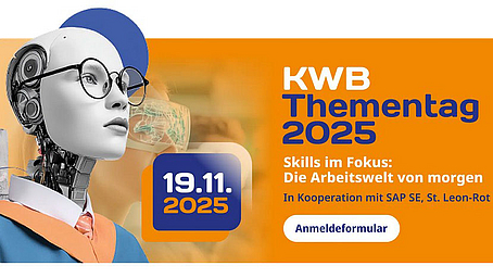 Veranstaltungstipp für Ausbildungsverantwortliche – Thementag 2025 des Kuratoriums der Deutschen Wirtschaft für Berufsbildung (KWB) Veranstaltungstipp für Ausbildungsverantwortliche – Thementag 2025 des Kuratoriums der Deutschen Wirtschaft für Berufsbildung (KWB)