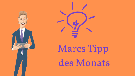 Marcs Tipp des Monats: Meine Online-Marke? Unverkennbar ich. Marcs Tipp des Monats: Meine Online-Marke? Unverkennbar ich.